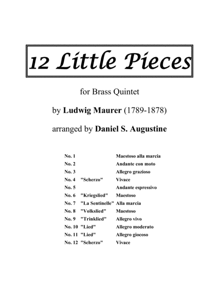 12 Little Pieces (arr. Daniel S. Augustine)