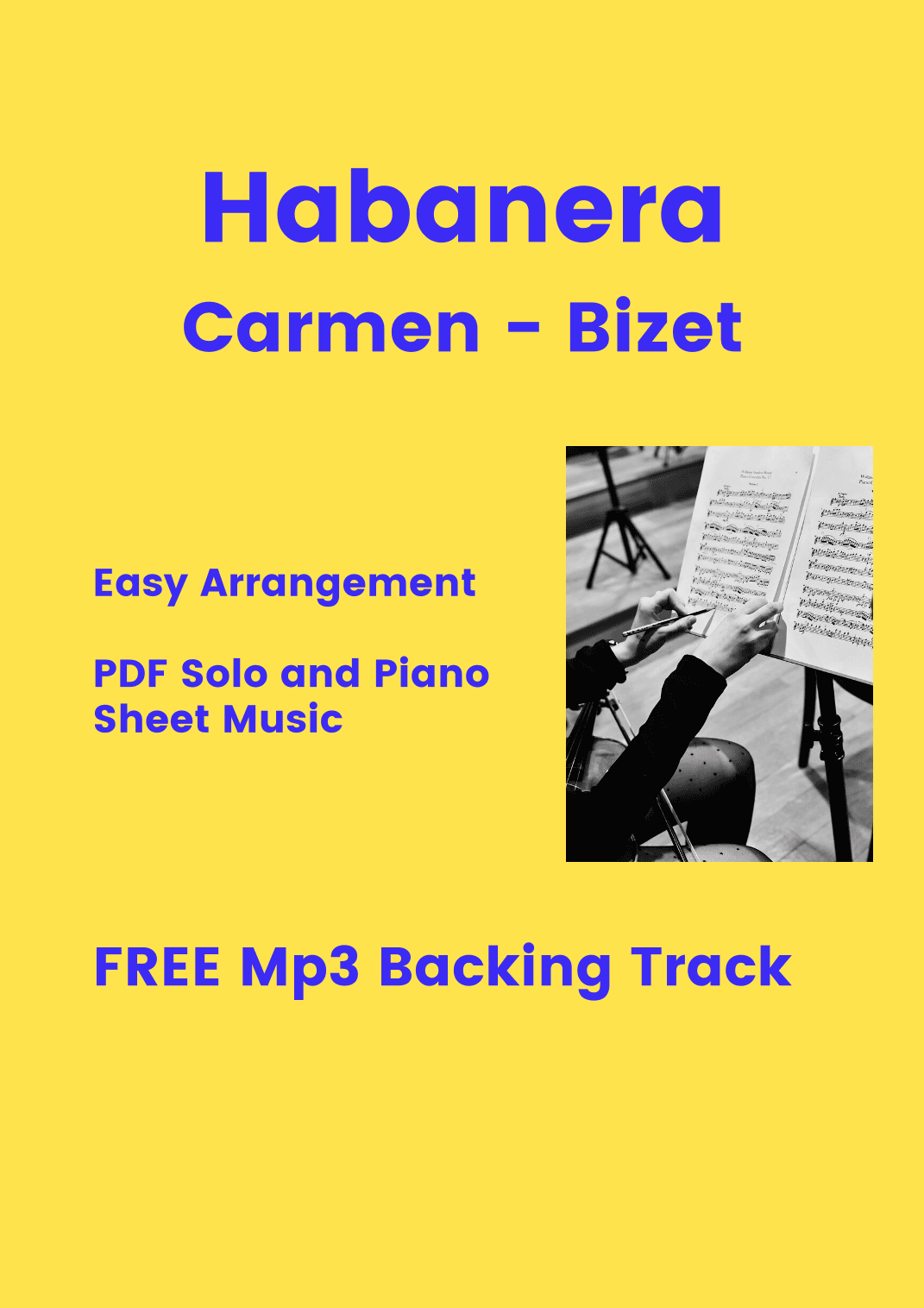 Habanera - Carmen (Bizet)  + FREE Mp3 Playback + PDF Solo and Piano Sheet Music (arr. Fabio Eduardo de Oliveira)