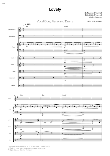 Lovely - Score Only (arr. César Madeira)