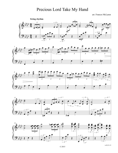 Precious Lord, Take My Hand (arr. Frances McLaren)