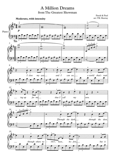 A Million Dreams (arr. T K Murray)