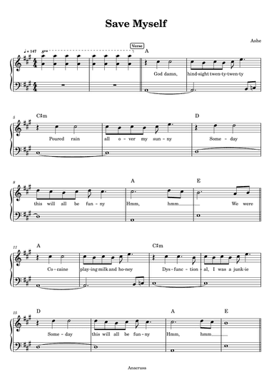 Save Myself (arr. Anacrusa)