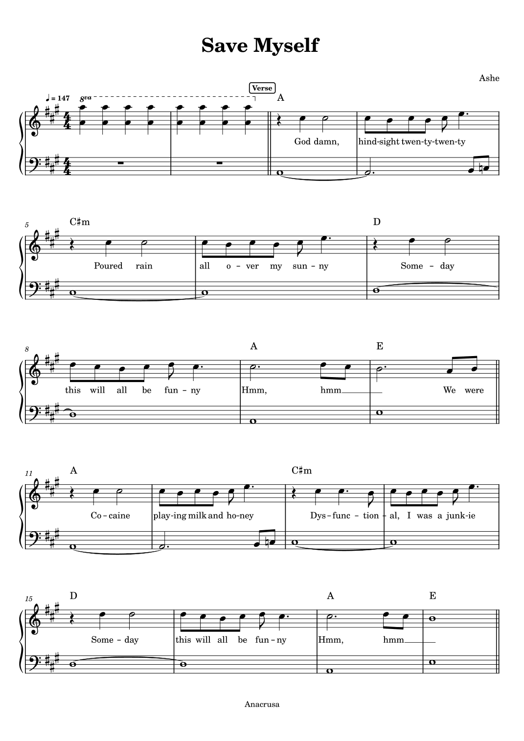 Save Myself (arr. Anacrusa)