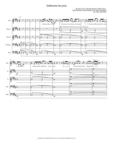 Unknown (to You) (arr. Ben Schneider)