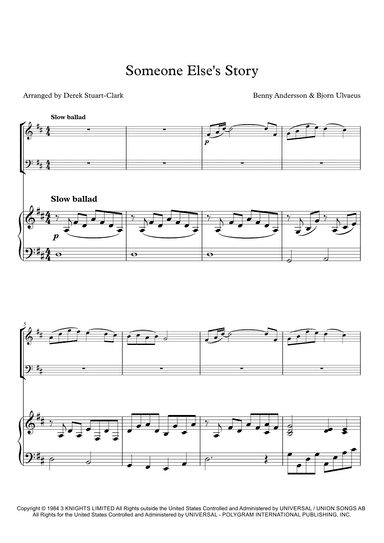 Someone Else's Story (arr. Derek STUART-CLARK)