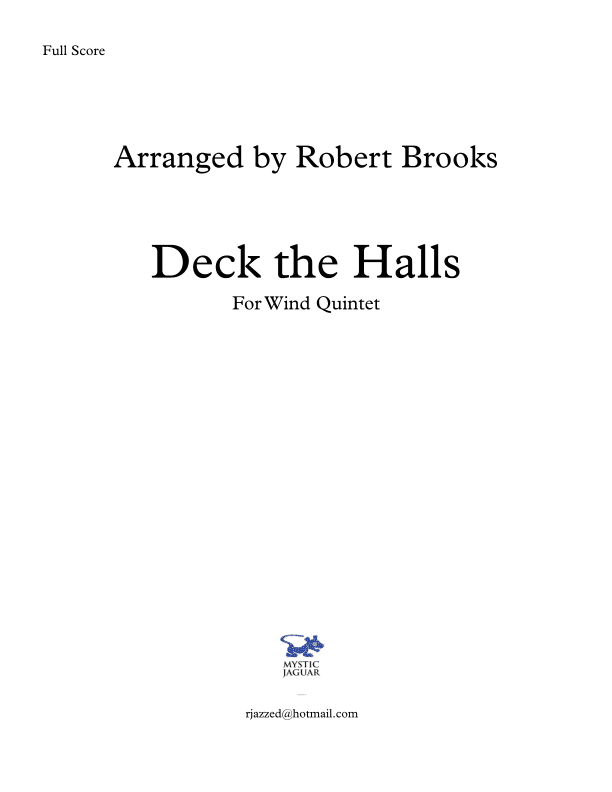 Deck the Halls (arr. Robert Brooks)