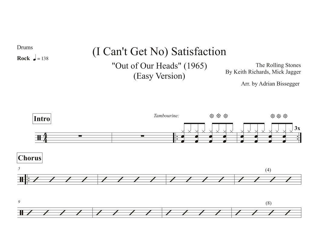 (i Can't Get No) Satisfaction (arr. Adrian Bissegger)