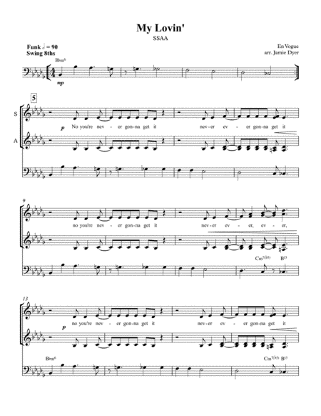My Lovin' (you're Never Gonna Get) (arr. Jamie Dyer)