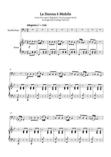 La Donna è Mobile (arr. Rodrigo Faleiros)