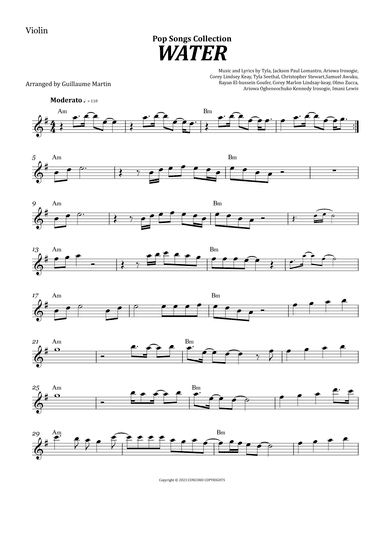 Water (arr. Guillaume Martin)