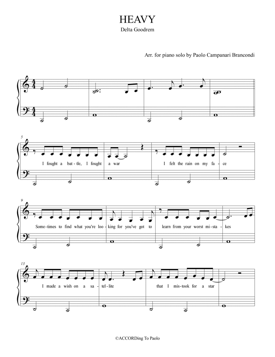Heavy (arr. Paolo Campanari Brancondi)