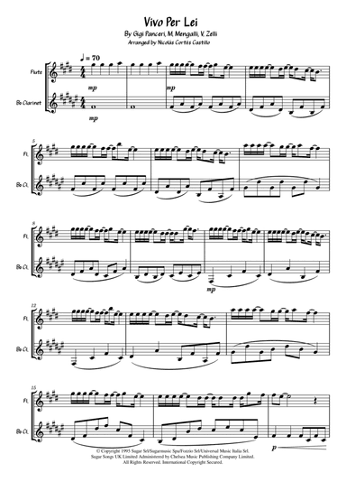 Vivo Per Lei (arr. Nicolás Cortés Castillo)