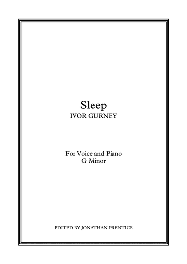 Sleep (G Minor) (arr. Jonathan Prentice)