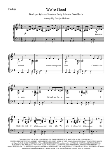 We're Good (arr. Carolyn Medrano)