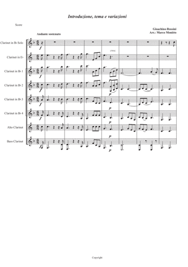 Introduction, theme and variations. (arr. Marco Monitto)