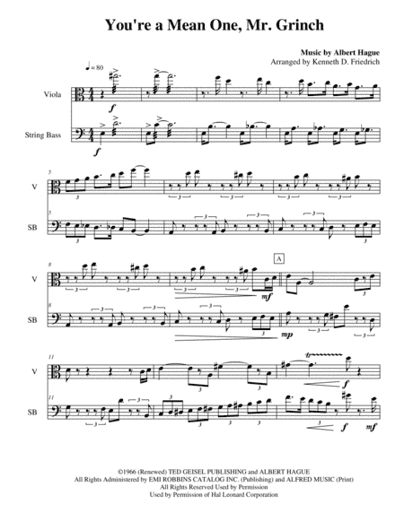 You're A Mean One, Mr. Grinch (arr. Kenneth D. Friedrich)