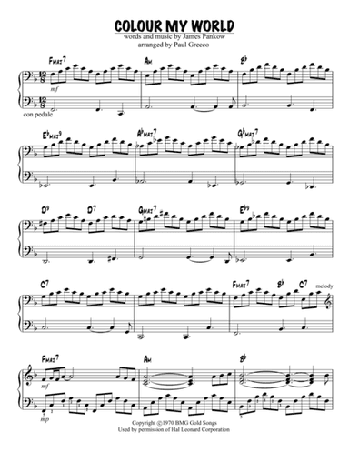 Colour My World (arr. Paul Grecco)