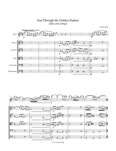 Sun Through the Golden Poplars (flute and strings)