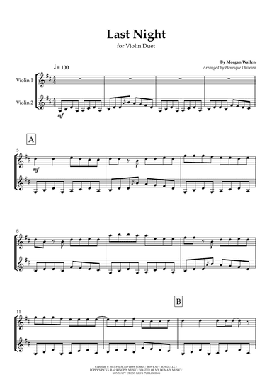 Last Night (arr. Henrique Oliveira)