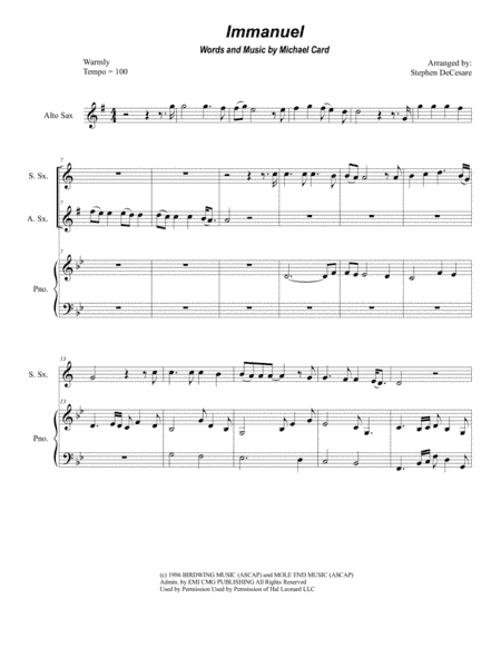 Immanuel (arr. Stephen DeCesare)