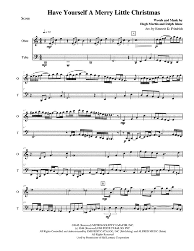 Have Yourself A Merry Little Christmas  from MEET ME IN ST. LOUIS (arr. Kenneth D. Friedrich)
