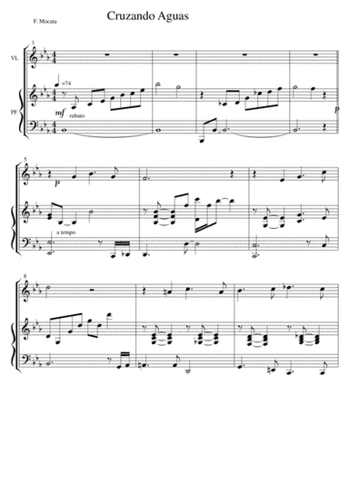 Cruzando Aguas Piano and Violin