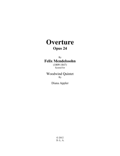 Overture Op. 24 (arr. Diana L. Appler)