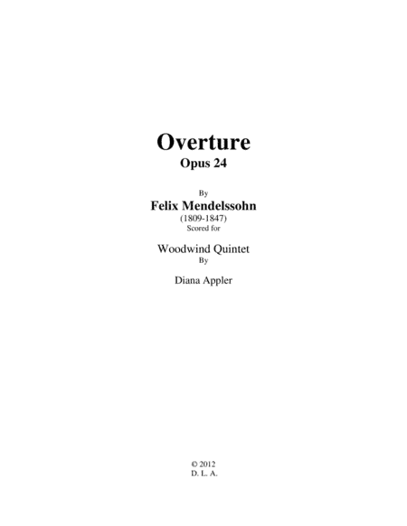 Overture Op. 24 (arr. Diana L. Appler)