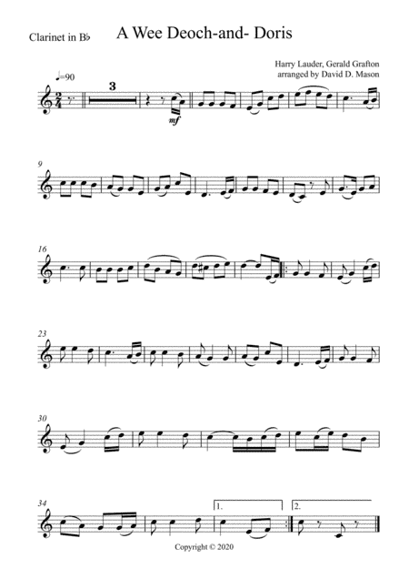 A Wee Deoch-and-Doris (arr. David D. Mason)