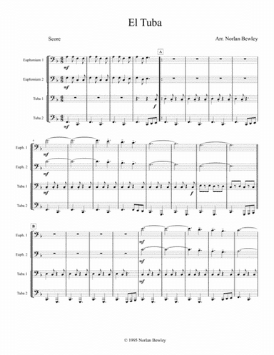 El Tuba - Tuba/Euphonium Quartet (arr. Norlan Bewley)