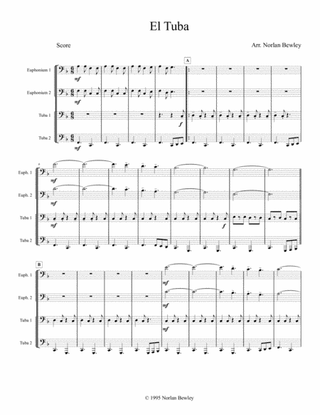 El Tuba - Tuba/Euphonium Quartet (arr. Norlan Bewley)