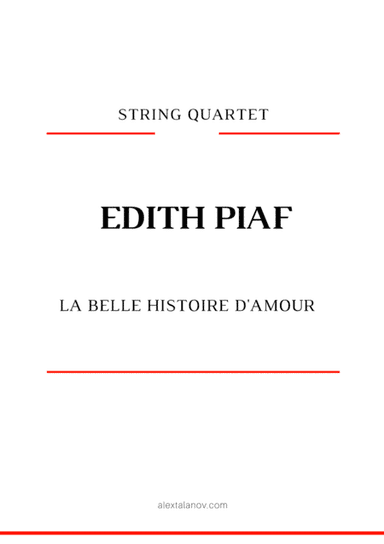La Belle Histoire D'amour (arr. Alex Talanov)