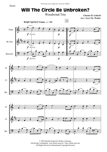 Will The Circle Be Unbroken? (arr. Gert Th. Walter)