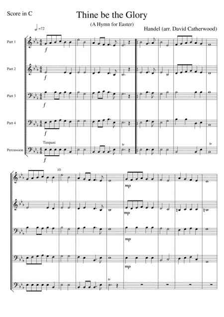 Thine be the Glory - A Hymn for Easter by Handel Arranged for Flexible Ensemble by David Catherwood (arr. David Catherwood)