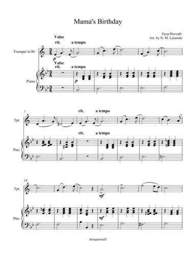 Mama's Birthday (arr. Nick Lacanski)