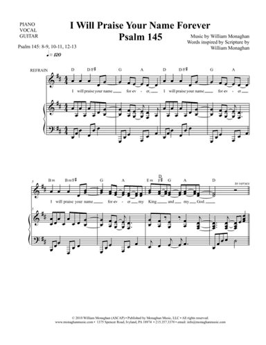 I Will Praise Your Name Forever (Psalm 145)