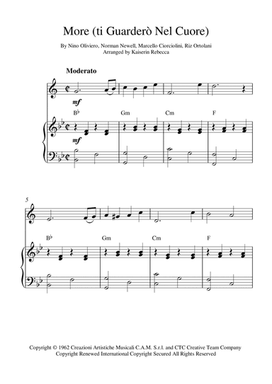 More (ti Guarderò Nel Cuore) (arr. Kaiserin Rebecca)