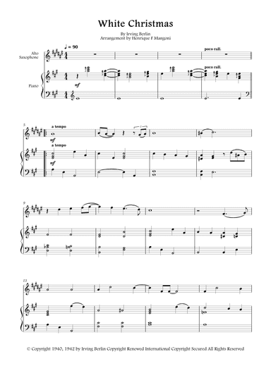 White Christmas (arr. Henrique F Mangoni)