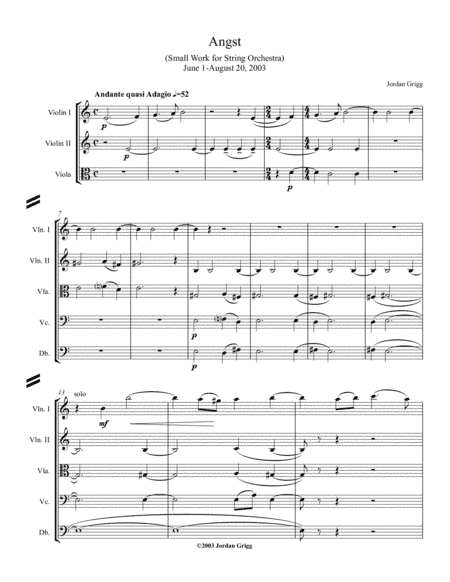 Angst for String Orchestra