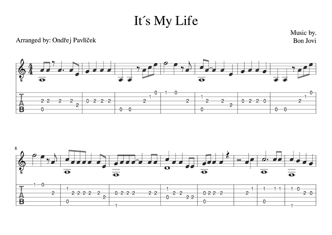 It's My Life (arr. Ondřej Pavlíček)