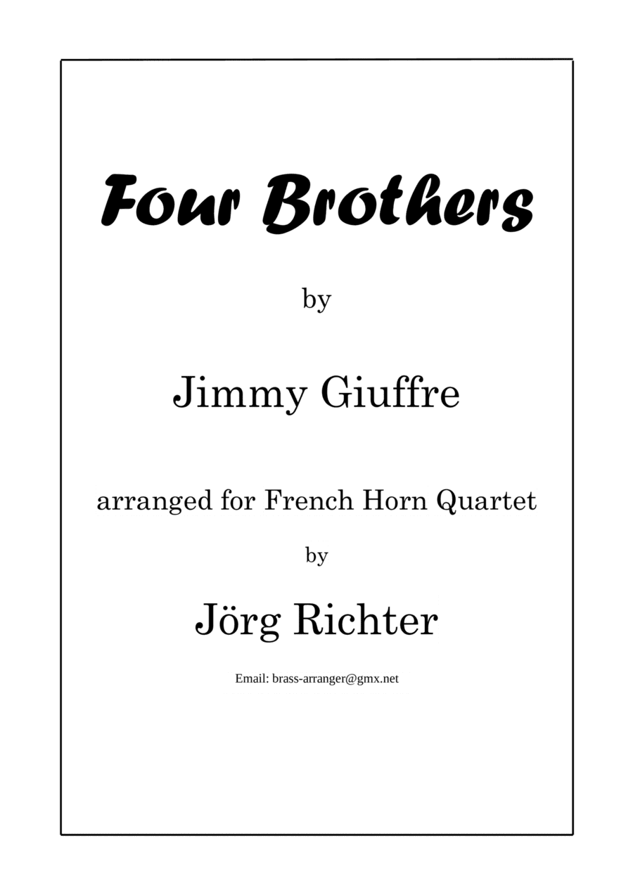 Four Brothers (arr. Jörg Richter)