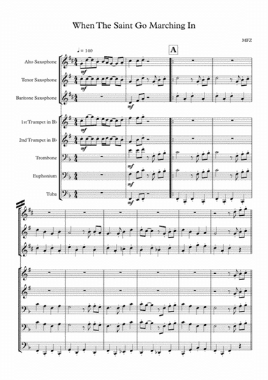 When The Saints Go Marching In (arr. MFZ)