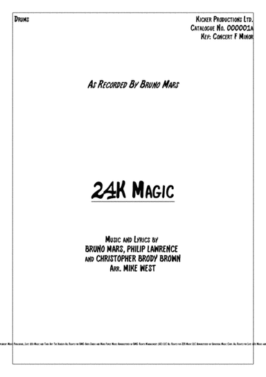 24k Magic (arr. Mike West)