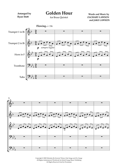Golden Hour (arr. Ryan Stott)