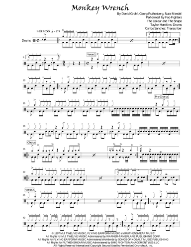 Monkey Wrench (arr. Carlos Sanchez)