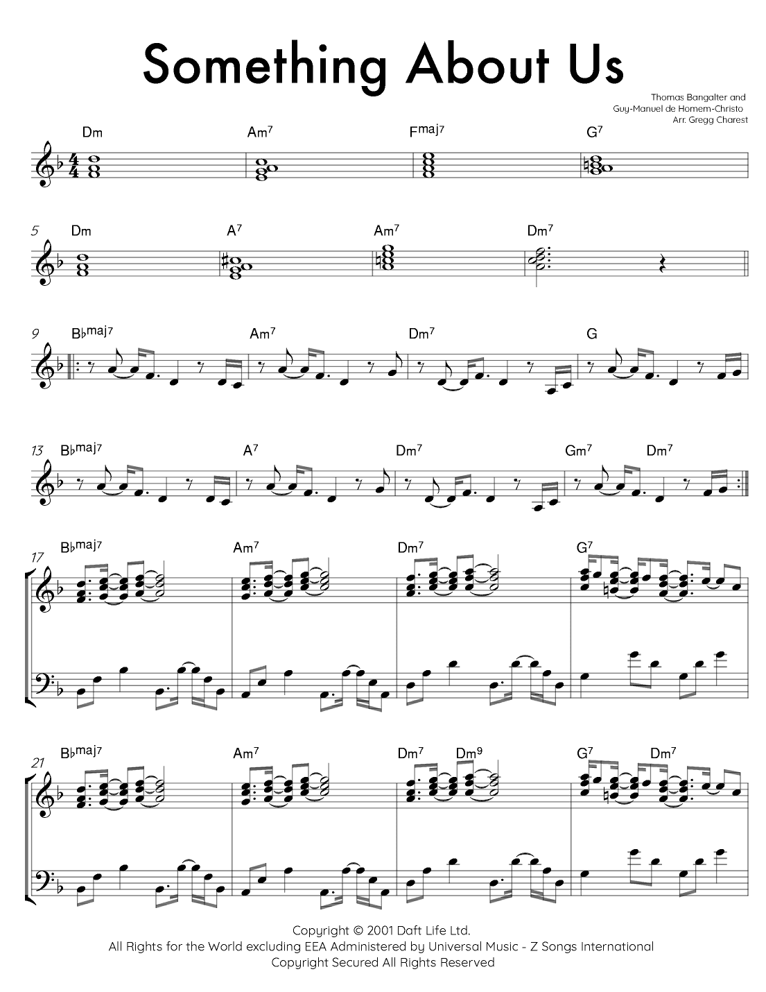Something About Us (arr. Gregg Charest)