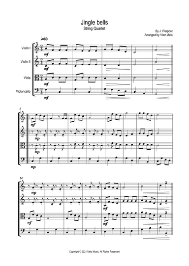Jingle Bells - String Quartet (arr. Vitor Melo)