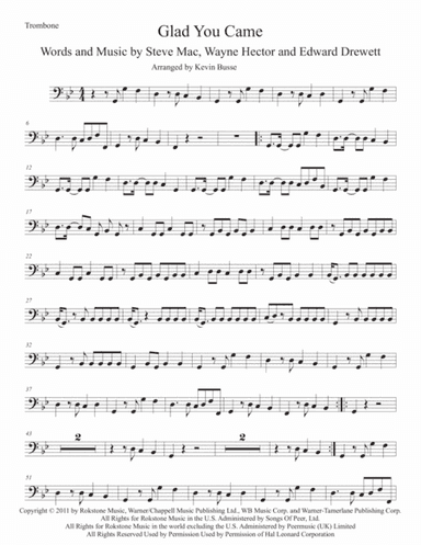 Glad You Came (arr. Kevin Busse)