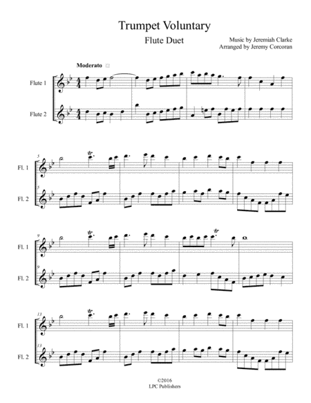 Trumpet Voluntary for Two Flutes (arr. Jeremy Corcoran)