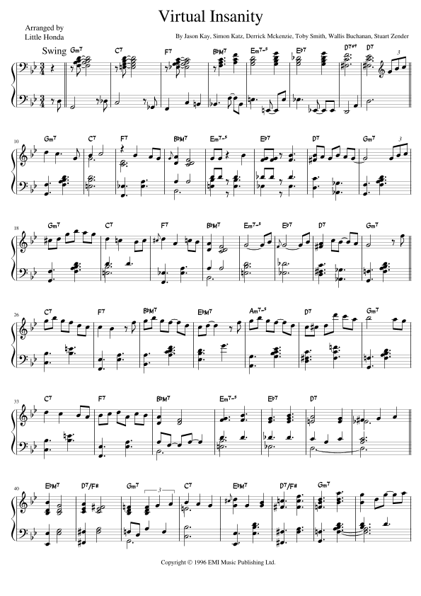 Virtual Insanity (arr. Little Honda)